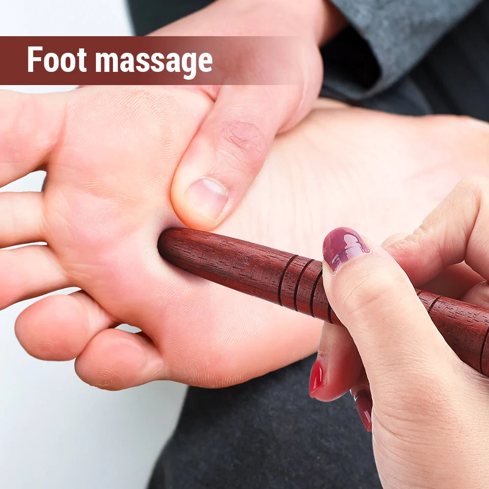 Wooden Foot Spa Physiotherapy Thai Massage Health Relaxation Wood Stick Tools Wooden Massage Stick Manual Massage Health Care