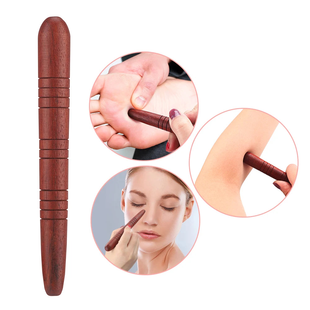 Wooden Foot Spa Physiotherapy Thai Massage Health Relaxation Wood Stick Tools Wooden Massage Stick Manual Massage Health Care
