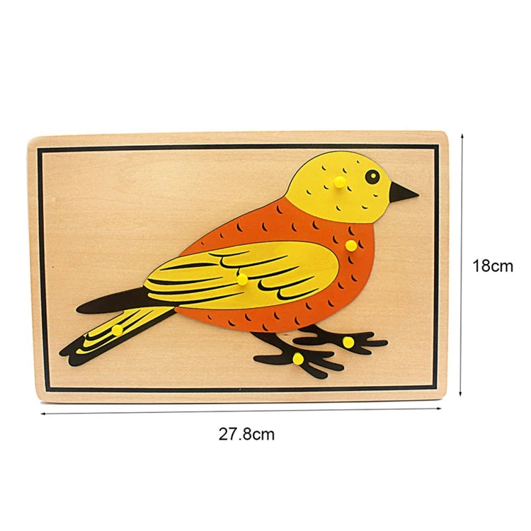 Children Educational Toys Montessori Materials Biology Wooden Skeleton Puzzle Frog Horse Tortiose Fish Bird Animal Toys for Boy