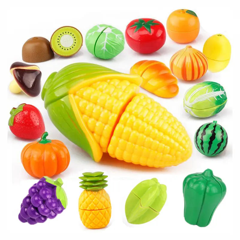 Children's kitchen play house toys Bulk vegetables, fruit bread, fish, cut and cut fruit children's toys