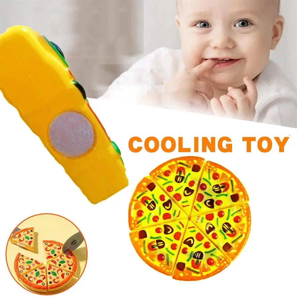 Kids Pizza Cutting Toy Simulation Plastic Pizza Dinette Child Toy Kitchen Pretend Play Food Cooking Kitchen Toys for Girls Kids