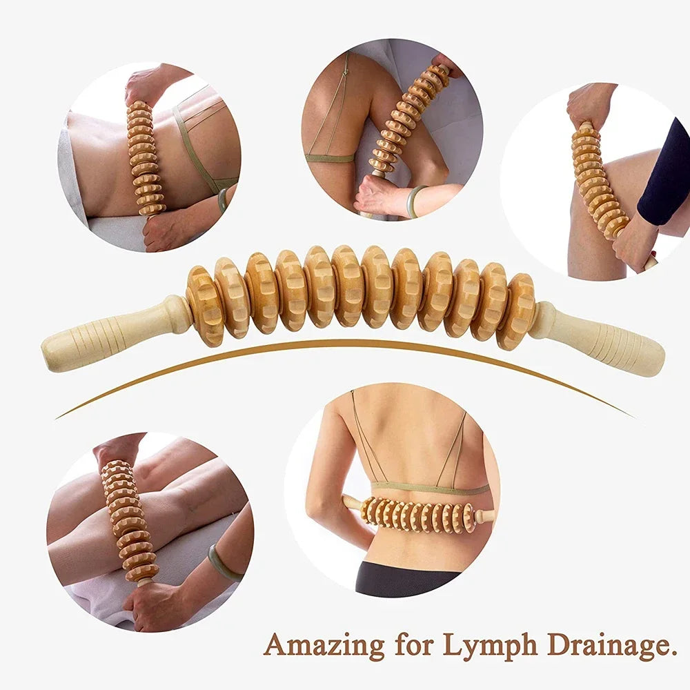 Maderotherapy Kit For Reductive Massage Body Massager Roller Wood Therapy Tools For Body Contour Body Wood Therapy Complete Kit