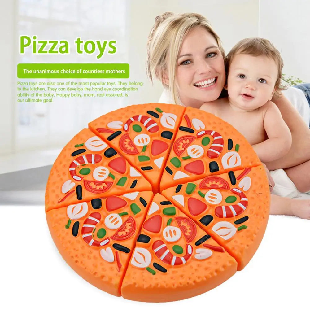 Kids Pizza Cutting Toy Simulation Plastic Pizza Dinette Child Toy Kitchen Pretend Play Food Cooking Kitchen Toys for Girls Kids