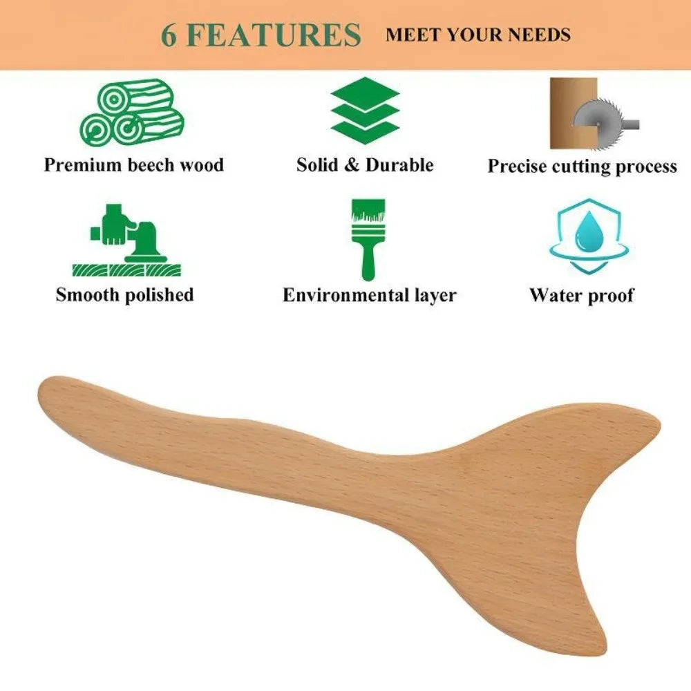 New Anti-Cellulite Wood Therapy Massage Tool One-handed Relaxed Body Sculpting Tools Wood Lymphatic Drainage Massager Gua Sha