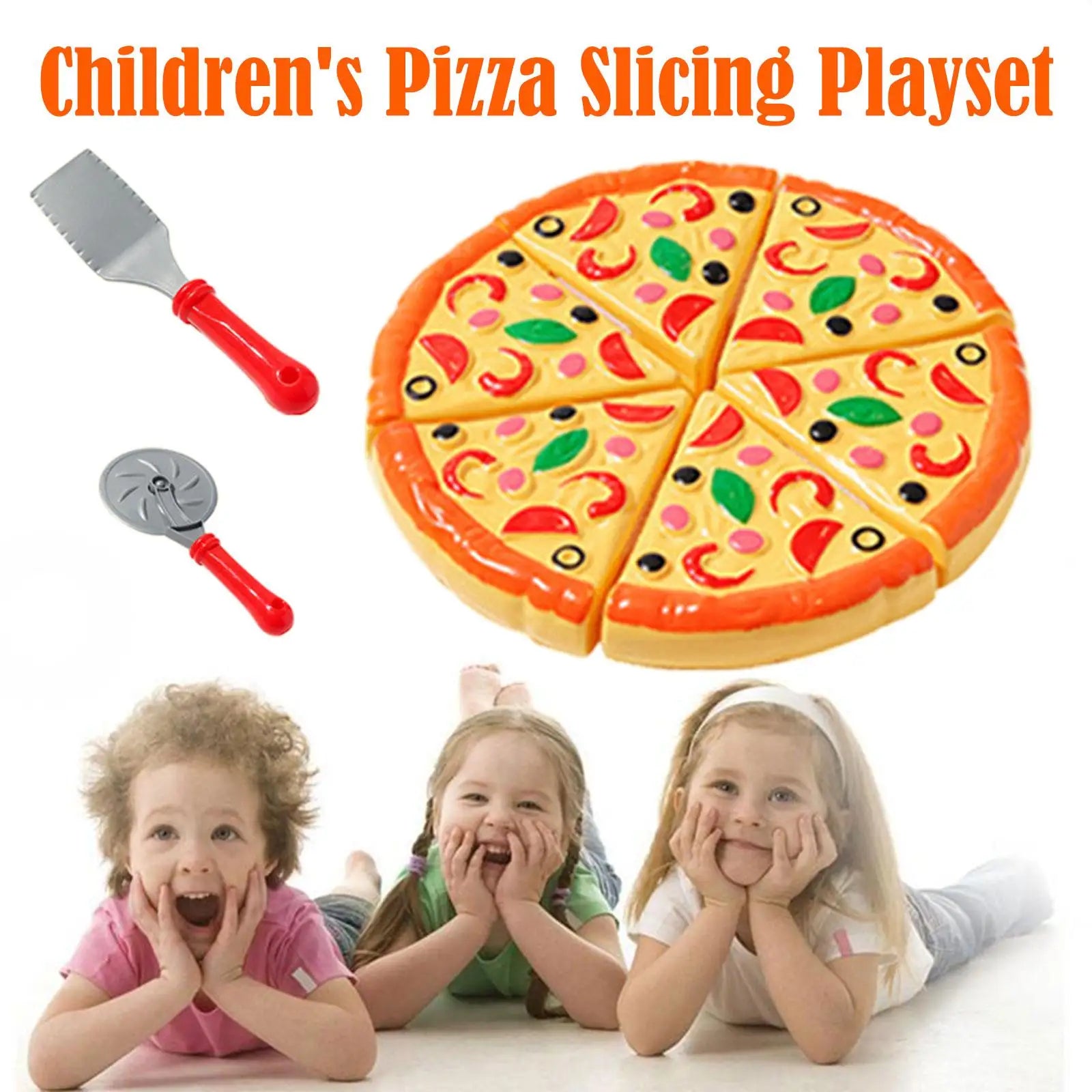 Kids Pizza Cutting Toy Simulation Plastic Pizza Dinette Child Toy Kitchen Pretend Play Food Cooking Kitchen Toys for Girls Kids