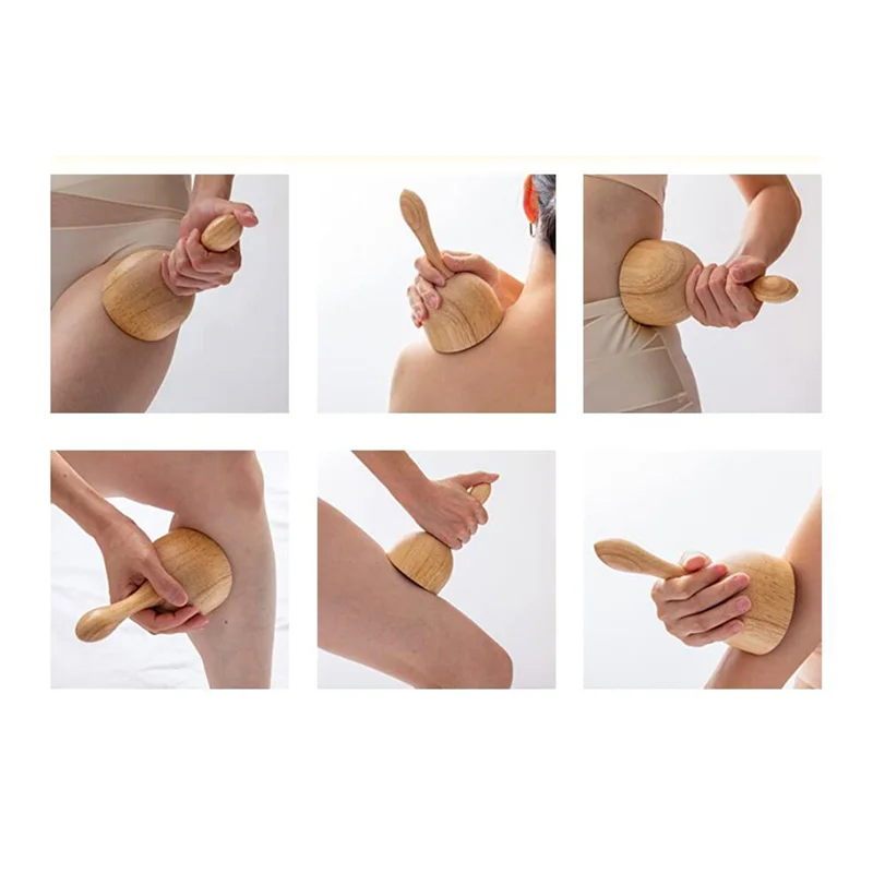 Wood Cupping Therapy Massage Tools Cup,Lymphatic Drainage Massager Tools for Wood Therapy Body Anti-Cellulite Cup