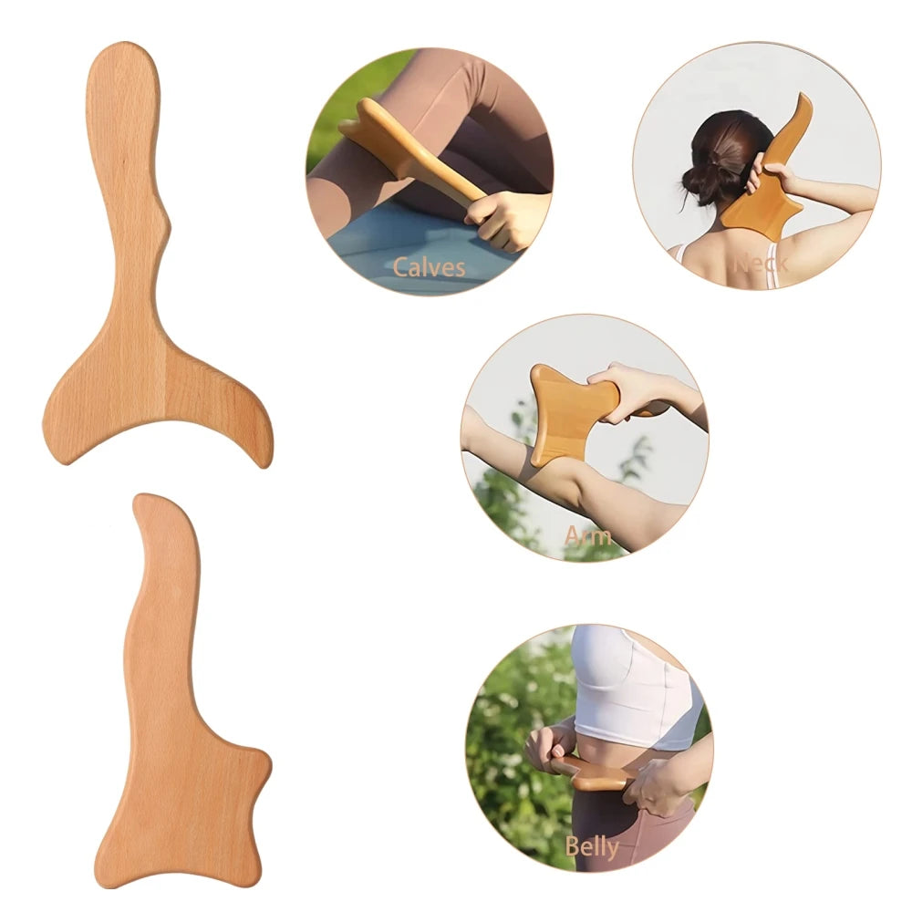 Wood Therapy Massage Tools Maderoterapia Wooden Gua Sha Tool Roller Massage Wooden Swedish Cup Mushroom Massager Anti Cellulite