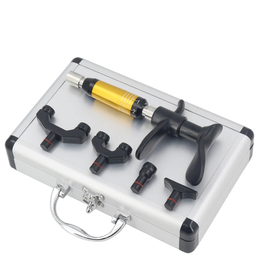 2025 New Chiropractic Adjusting Tool 300N 4Heads Manual Activation Therapy Spine Correction Tools Spinal Adjustment Massage Gun