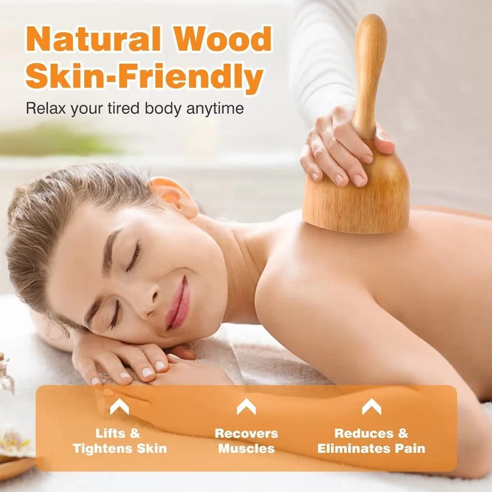 Wood Therapy Massage Tools Maderoterapia Wooden Gua Sha Tool Roller Massage Wooden Swedish Cup Mushroom Massager Anti Cellulite