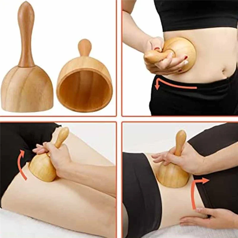 Wood Cupping Therapy Massage Tools Cup,Lymphatic Drainage Massager Tools for Wood Therapy Body Anti-Cellulite Cup