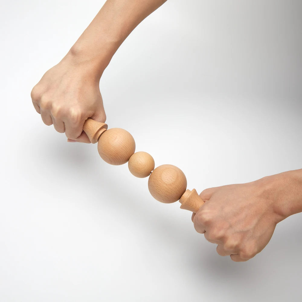 Wooden Therapy Massager Roller Trigger Point Massager Stick for Fascia Muscle Abdomen Body Wood Lymphatic Drainage Massage Tools
