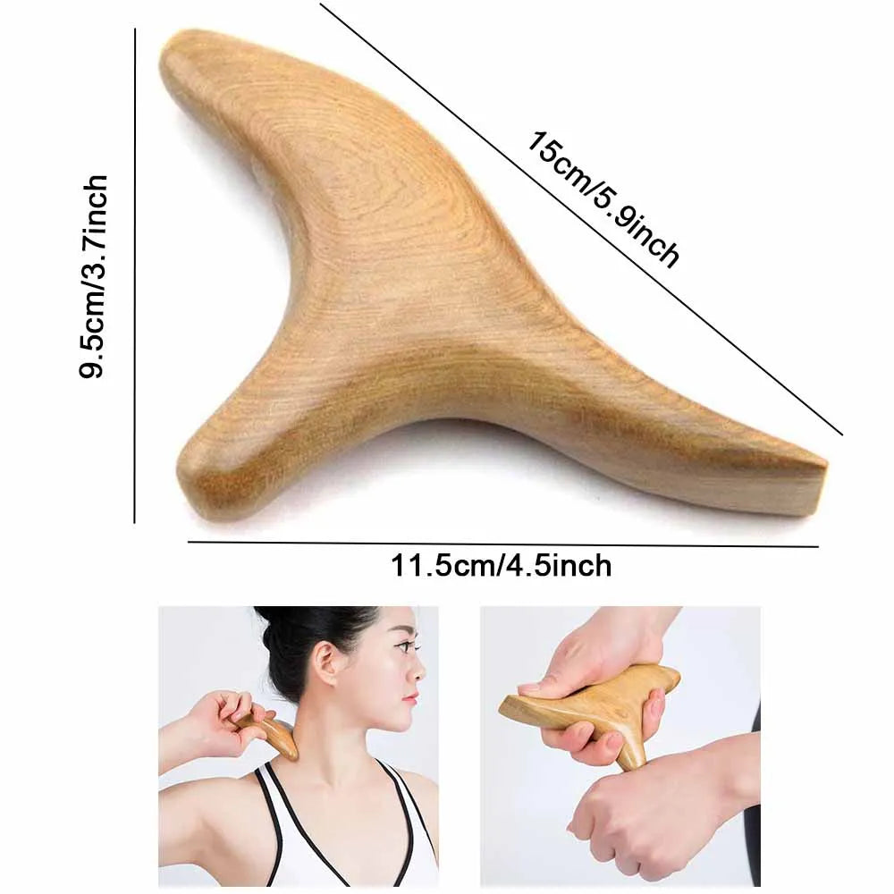 Wood Trigger Point Massage Tools,Professional Gua Sha Lymphatic Drainage Tools,Wood Therapy Massage for Whole-Body Relieve Pain