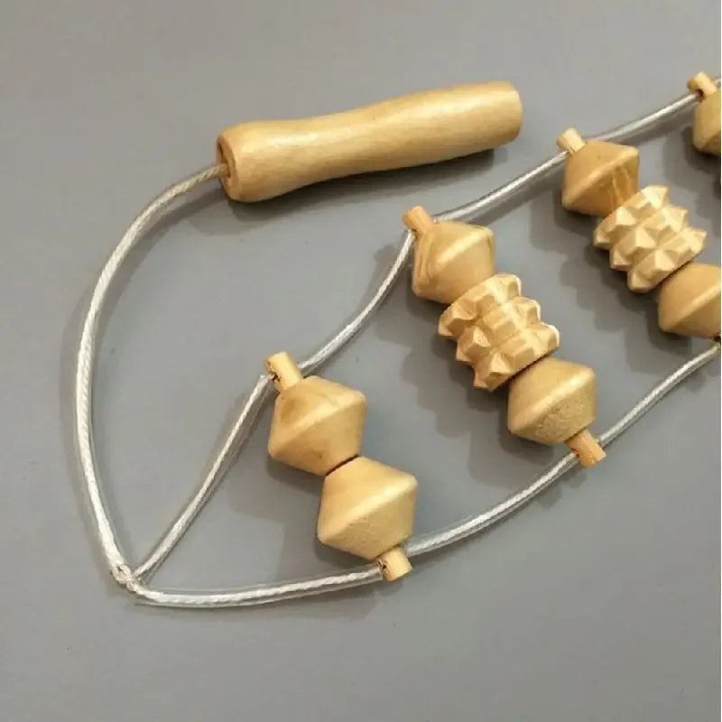 Wooden Massage Tools Lymphatic Massage Maderotherapy Anti-Cellulite Deep Tissue Body Massager Roller Wheel Back Arm Massage Tool