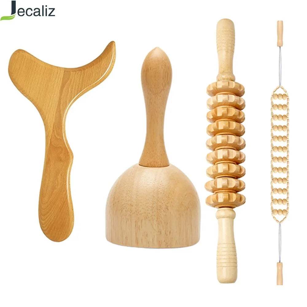 Wood Therapy Massage Gua Sha Tools Lymphatic Drainage Massager Body Sculpting Tools for Maderoterapia Colombiana,Anti-Cellulite