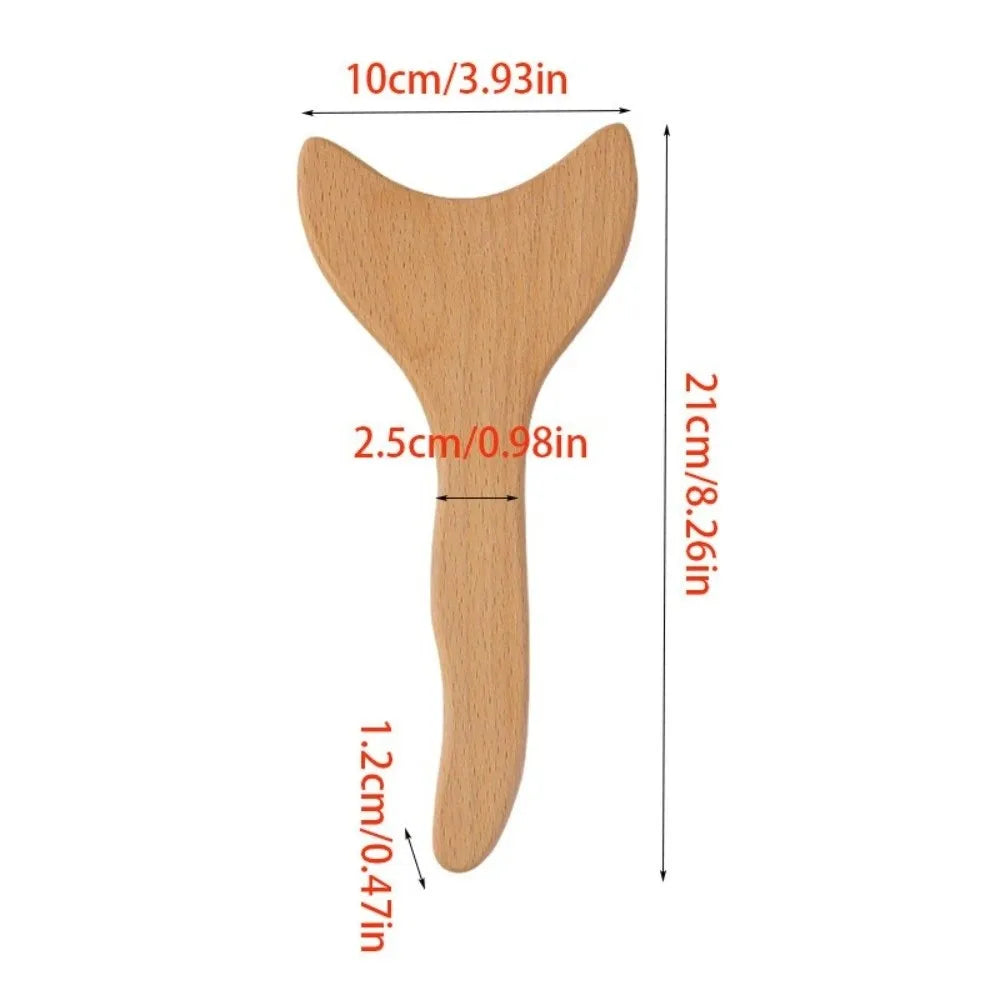 New Anti-Cellulite Wood Therapy Massage Tool One-handed Relaxed Body Sculpting Tools Wood Lymphatic Drainage Massager Gua Sha