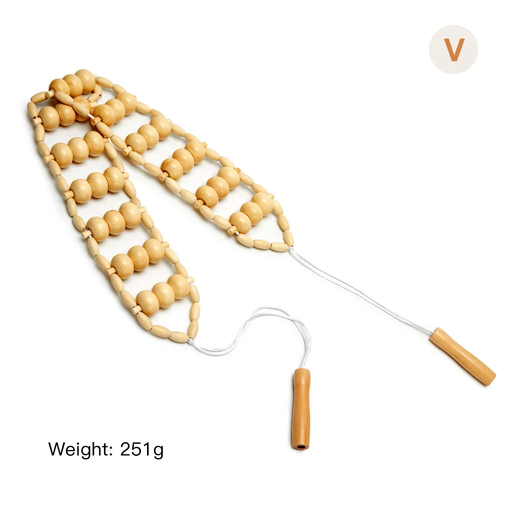 Wooden Therapy Massager Roller Trigger Point Massager Stick for Fascia Muscle Abdomen Body Wood Lymphatic Drainage Massage Tools