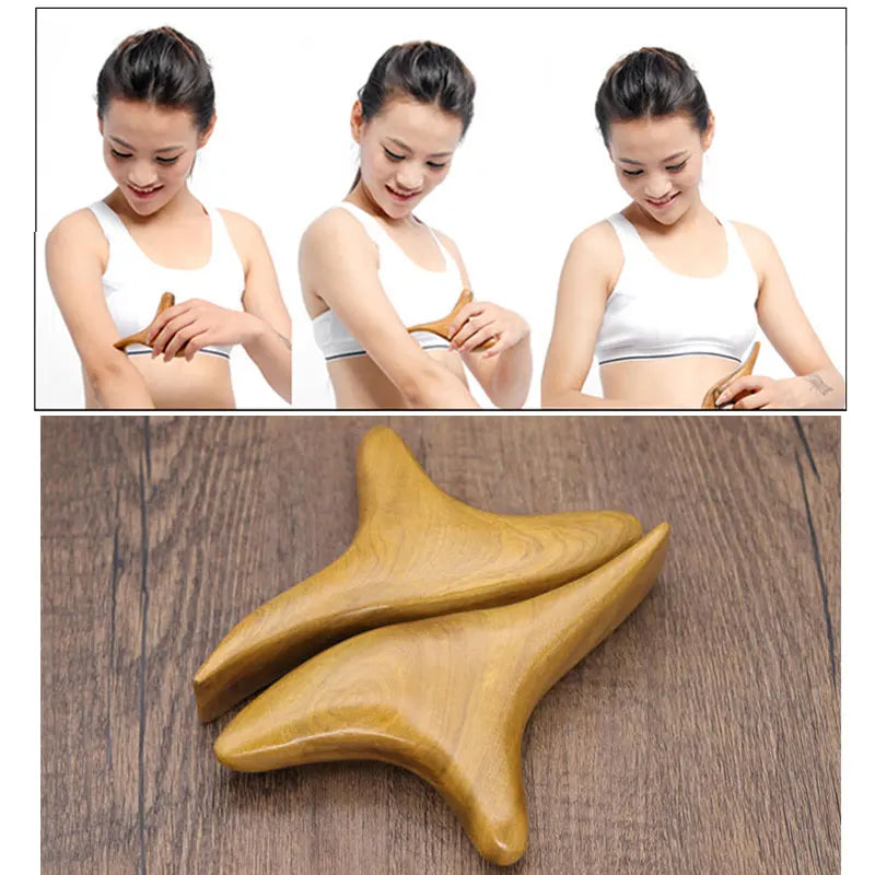 Wood Trigger Point Massage Tools,Professional Gua Sha  Lymphatic Drainage Tools,Wood Therapy Massage for Whole-Body Relieve Pain