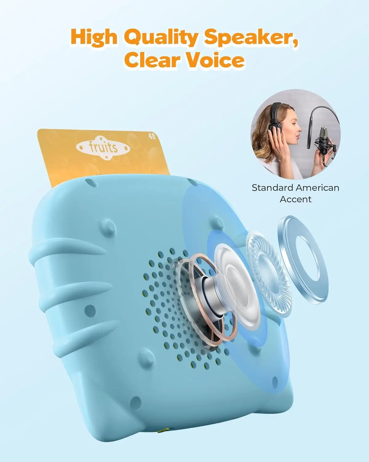 Preschool Talking Flash Cards for Toddlers 1-4 Year Olds Montessori Language Learning Toy with 224 Word Speech Therapy Classroom