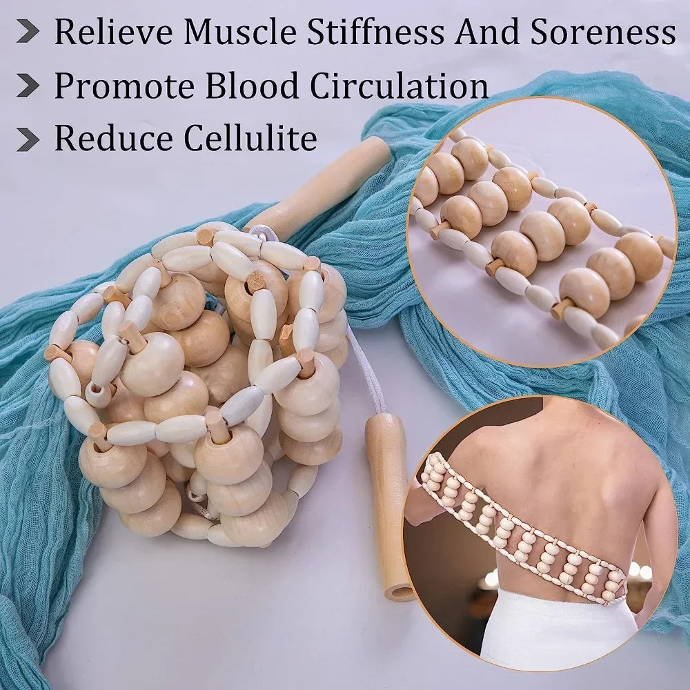 Wood Therapy Massage Tools Anti Cellulite Massager Lymphatic Drainage Body Massager Gua Sha Tools Full Body Muscles Pain Relief