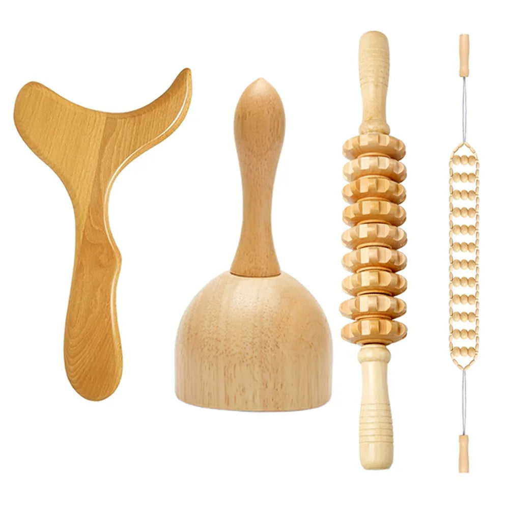 Wood Therapy Massage Gua Sha Tools Lymphatic Drainage Massager Body Sculpting Tools for Maderoterapia Colombiana,Anti-Cellulite