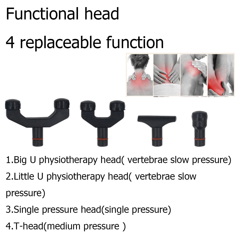 2025 New Chiropractic Adjusting Tool 300N 4Heads Manual Activation Therapy Spine Correction Tools Spinal Adjustment Massage Gun