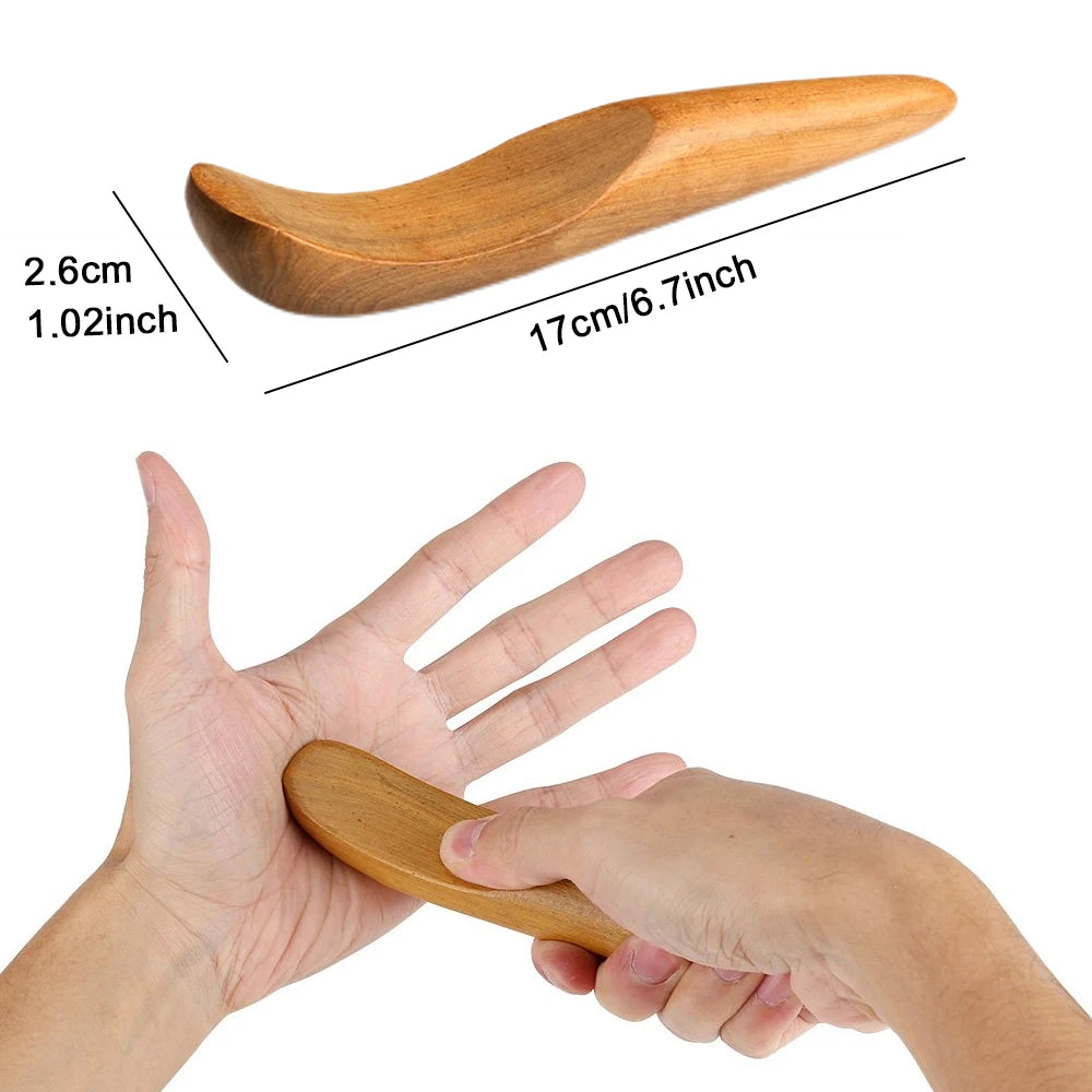 Wood Trigger Point Massage Tools,Professional Gua Sha Lymphatic Drainage Tools,Wood Therapy Massage for Whole-Body Relieve Pain