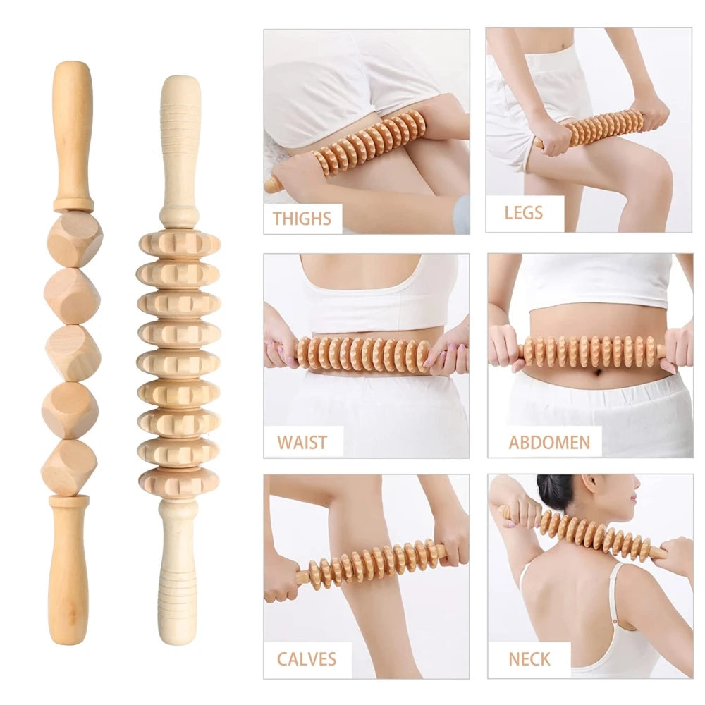 Wood Therapy Massage Tools Maderoterapia Wooden Gua Sha Tool Roller Massage Wooden Swedish Cup Mushroom Massager Anti Cellulite