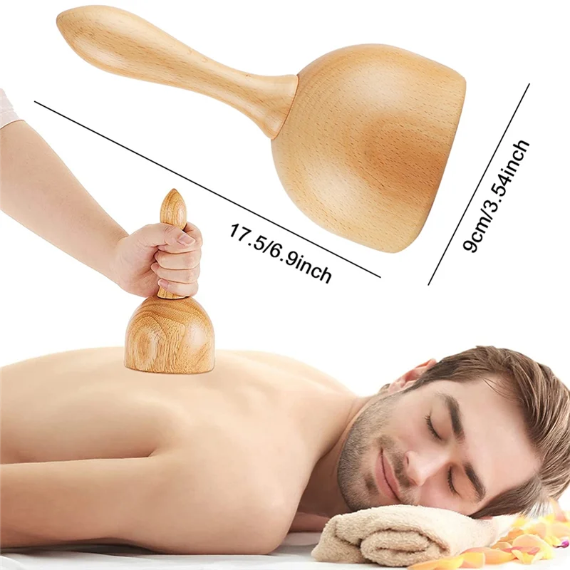 Wood Cupping Therapy Massage Tools Cup,Lymphatic Drainage Massager Tools for Wood Therapy Body Anti-Cellulite Cup