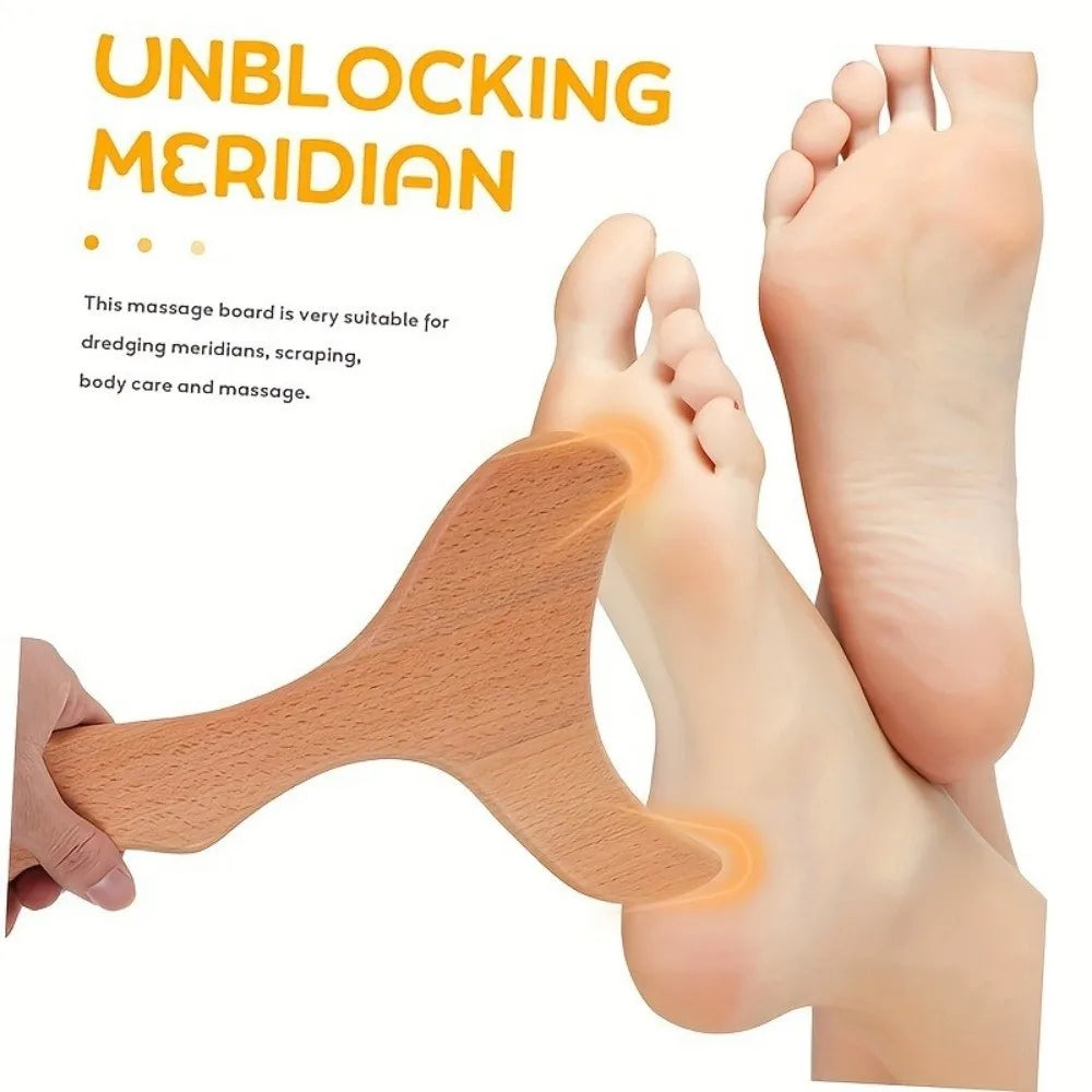 New Anti-Cellulite Wood Therapy Massage Tool One-handed Relaxed Body Sculpting Tools Wood Lymphatic Drainage Massager Gua Sha