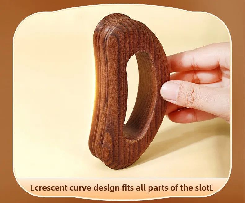 Traditional Carbonized Wooden Therapy Scraper - Handcrafted Detox Tool for Lymphatic Drainage Muscle Relief Channel Stimulation