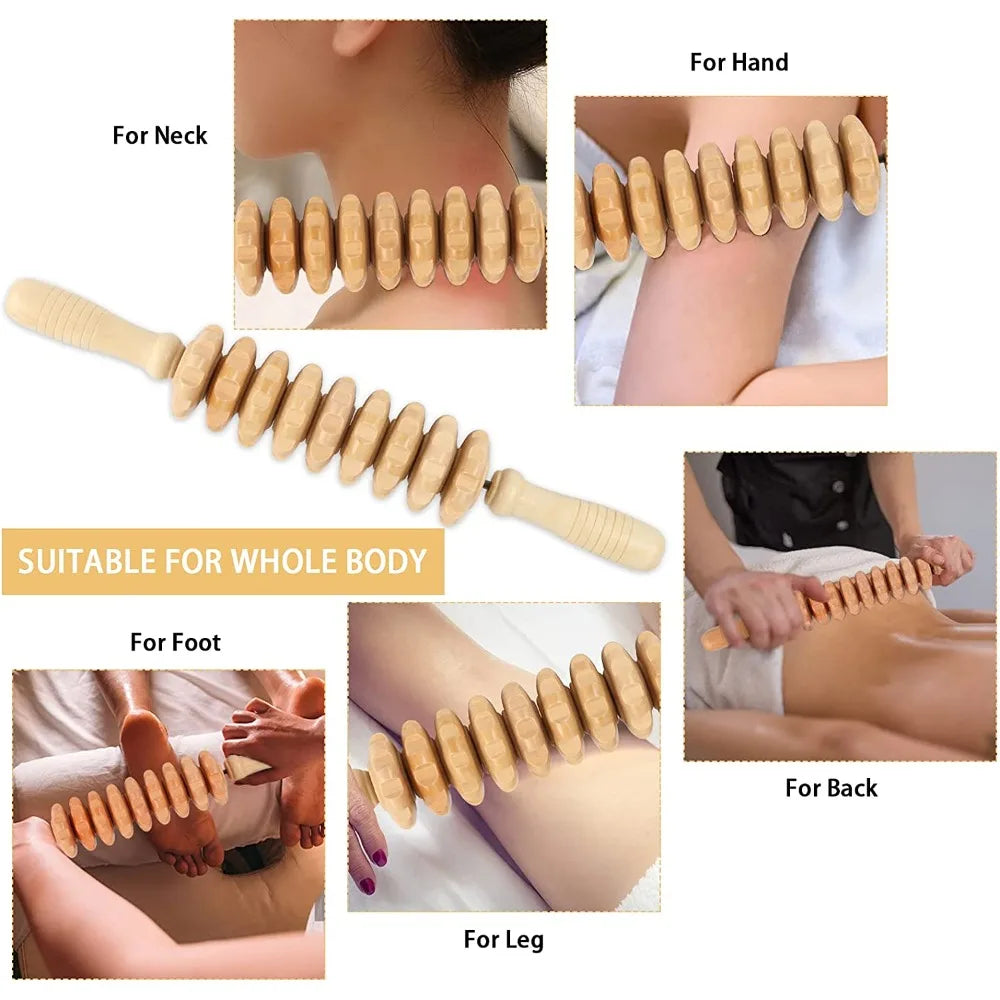 Wood Therapy Massage Gua Sha Tools Lymphatic Drainage Massager Body Sculpting Tools for Maderoterapia Colombiana,Anti-Cellulite