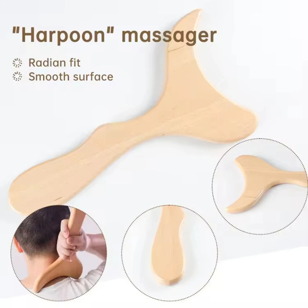 Wooden Guasha Massage Wood Tool Scalp Massager Full Body Muscle Pain Relief Therapy Wood Therapy Massage Tools Set