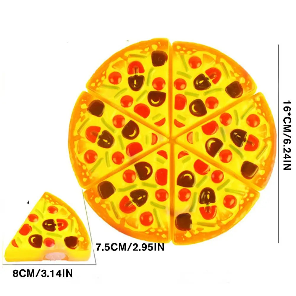 Kids Pizza Cutting Toy Simulation Plastic Pizza Dinette Child Toy Kitchen Pretend Play Food Cooking Kitchen Toys for Girls Kids