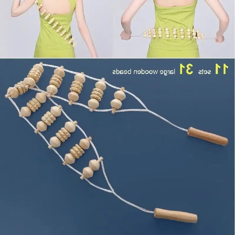 Wooden Massage Tools Lymphatic Massage Maderotherapy Anti-Cellulite Deep Tissue Body Massager Roller Wheel Back Arm Massage Tool