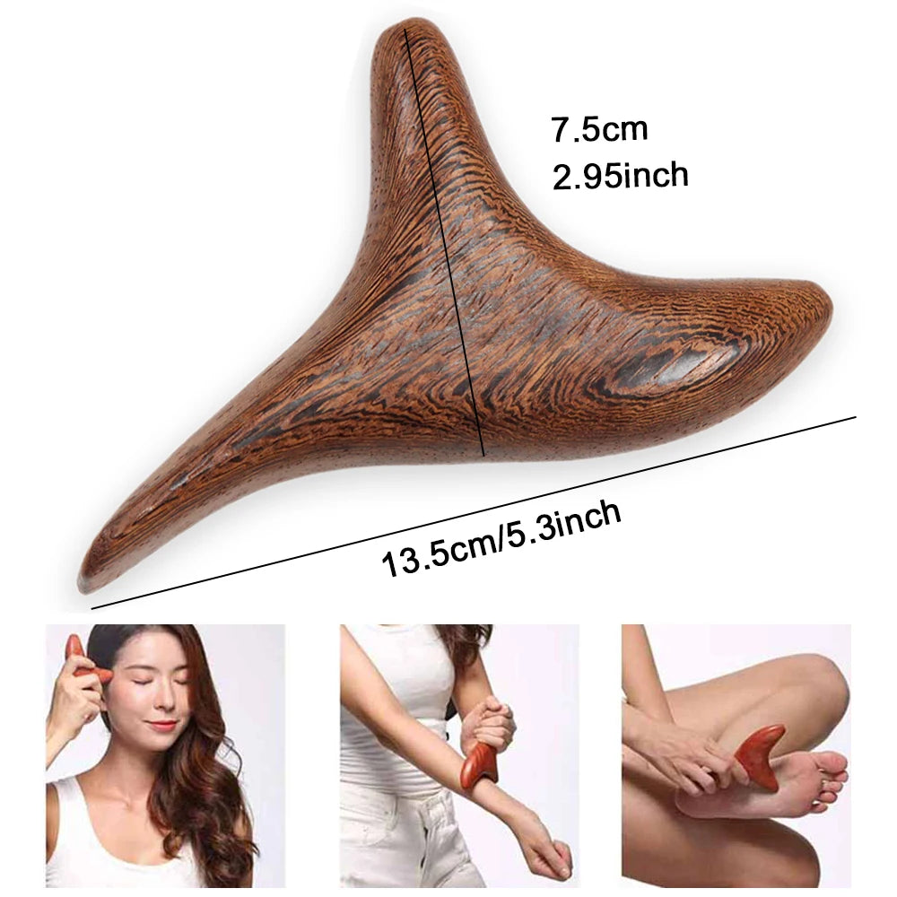 Wood Trigger Point Massage Tools,Professional Gua Sha Lymphatic Drainage Tools,Wood Therapy Massage for Whole-Body Relieve Pain