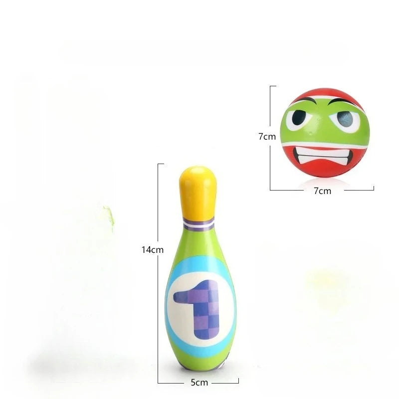 Kids Bowling Toys Sets Bowling Pins And Balls Fun Safe PU Cotton Educational Games For Toddlers Children Outdoor Indoor Sports
