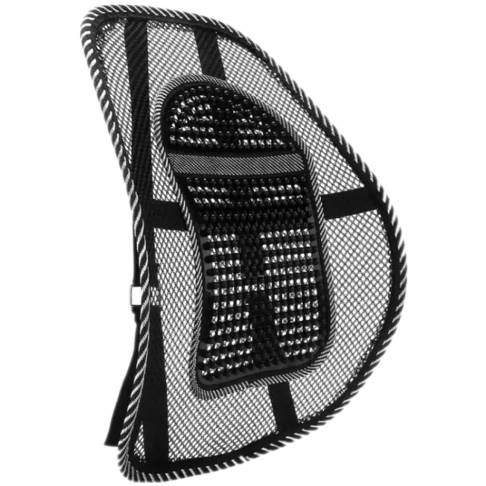 Lumbar Support Cushion - Ergonomic Right Back Support for Chairs and Seats - Black Color