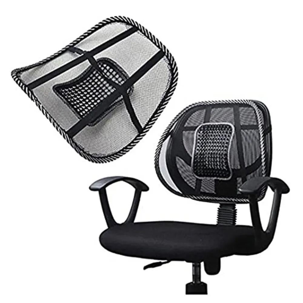 Lumbar Support Cushion - Ergonomic Right Back Support for Chairs and Seats - Black Color