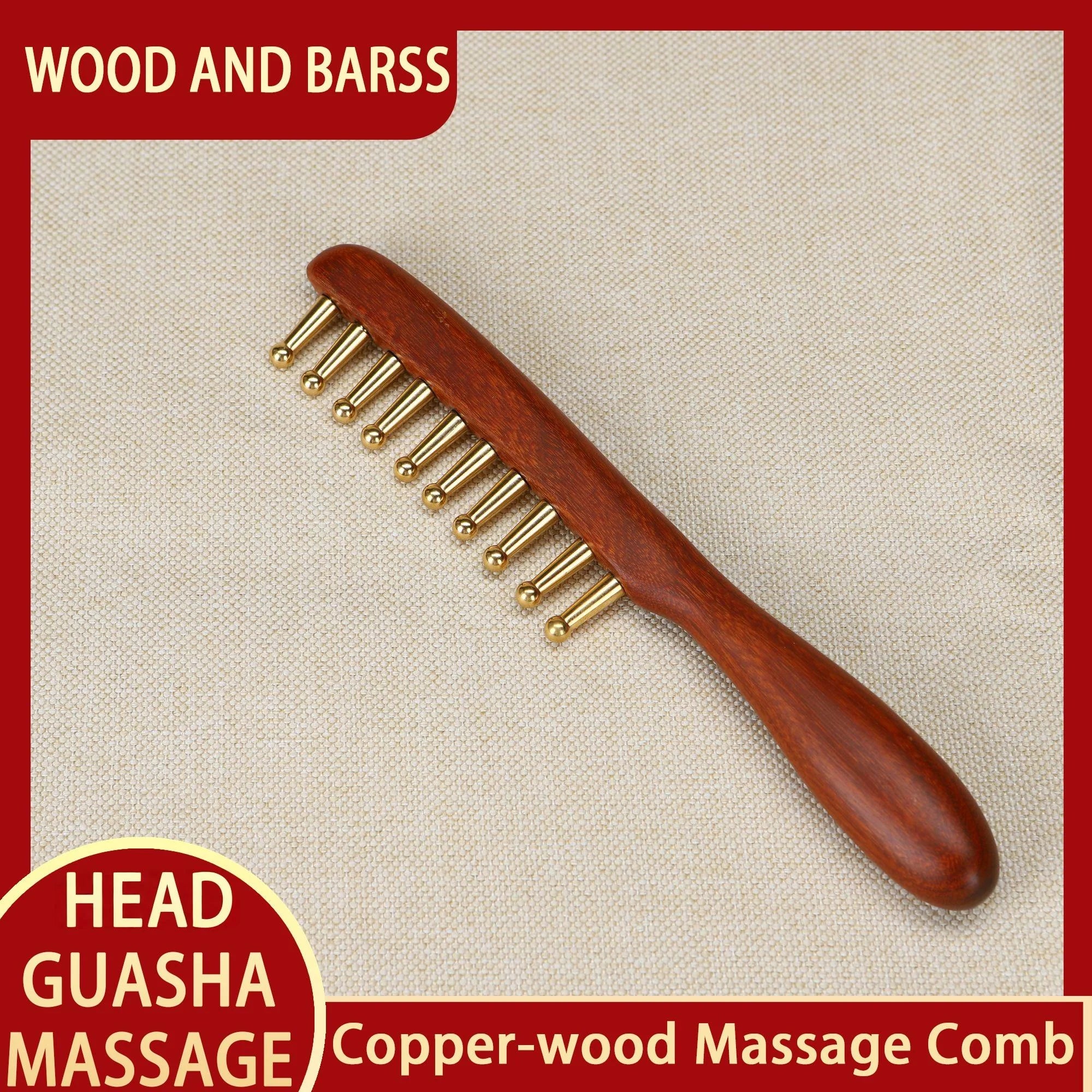 Meridian Therapy Treatment Tools 19-Teeth Scalp Massager Comb  for Skin Scraping and Head Relaxation
