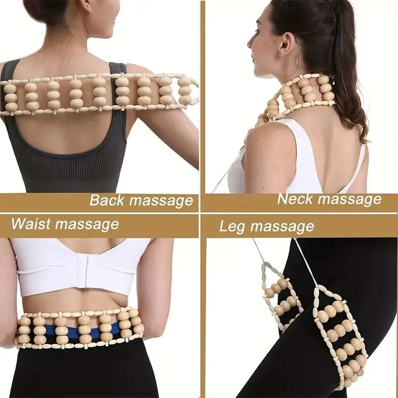 Wooden Massage Tools Lymphatic Massage Maderotherapy Anti-Cellulite Deep Tissue Body Massager Roller Wheel Back Arm Massage Tool