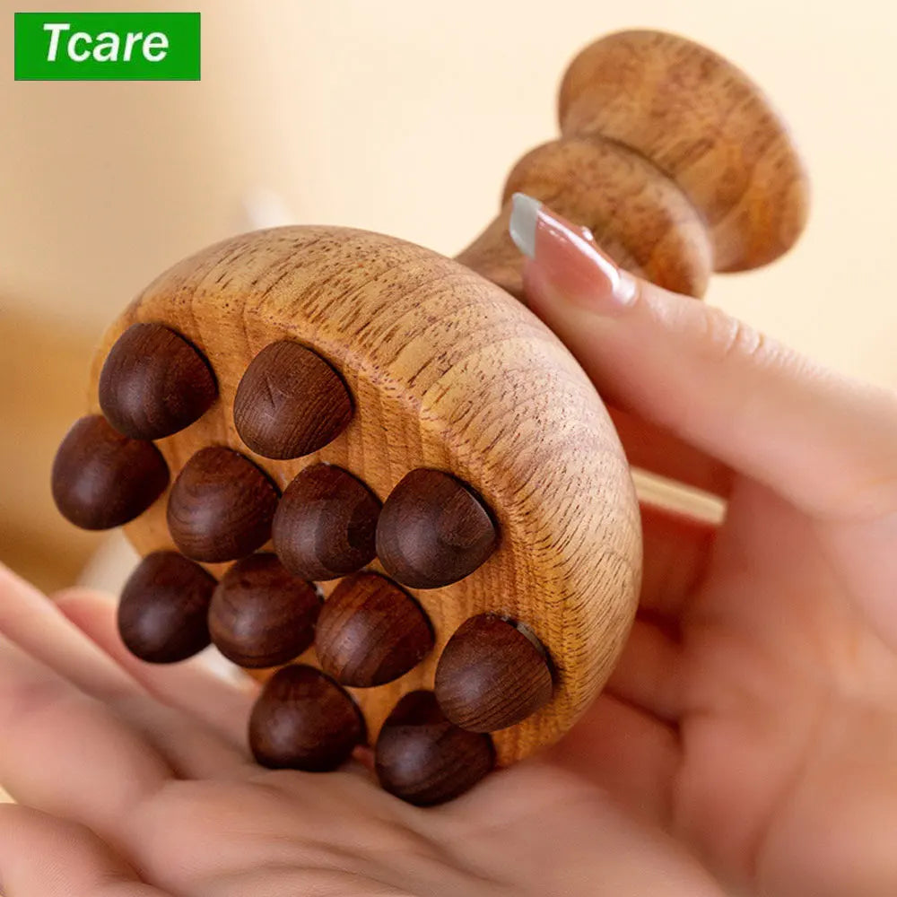 Wood Therapy Massage Tools, Mushroom Lymphatic Drainage Massager, Massage Tools Deep Tissue, Wood Therapy Tools for Body Shaping