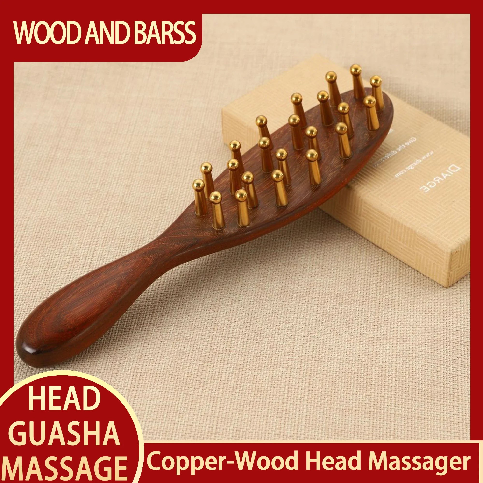 Meridian Therapy Treatment Tools 19-Teeth Scalp Massager Comb  for Skin Scraping and Head Relaxation