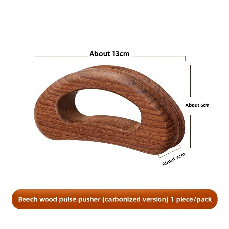 Traditional Carbonized Wooden Therapy Scraper - Handcrafted Detox Tool for Lymphatic Drainage Muscle Relief Channel Stimulation