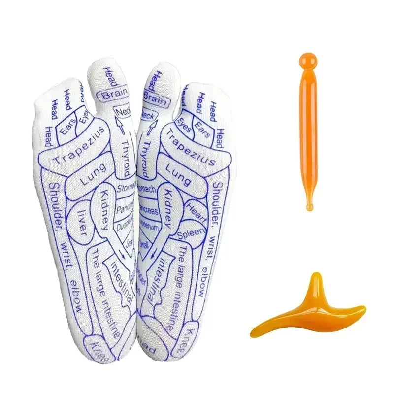 Physiotherapy Foot Care Massage Relieve Tired Feet Sock Acupressure Foot Massager Reflexology Socks Foot Acupoint Massage Tool