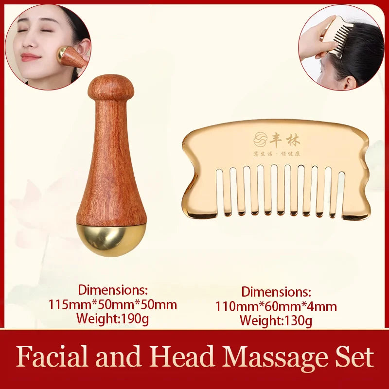 Meridian Therapy Treatment Tools 19-Teeth Scalp Massager Comb  for Skin Scraping and Head Relaxation