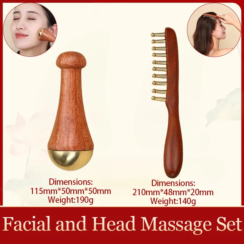 Meridian Therapy Treatment Tools 19-Teeth Scalp Massager Comb  for Skin Scraping and Head Relaxation