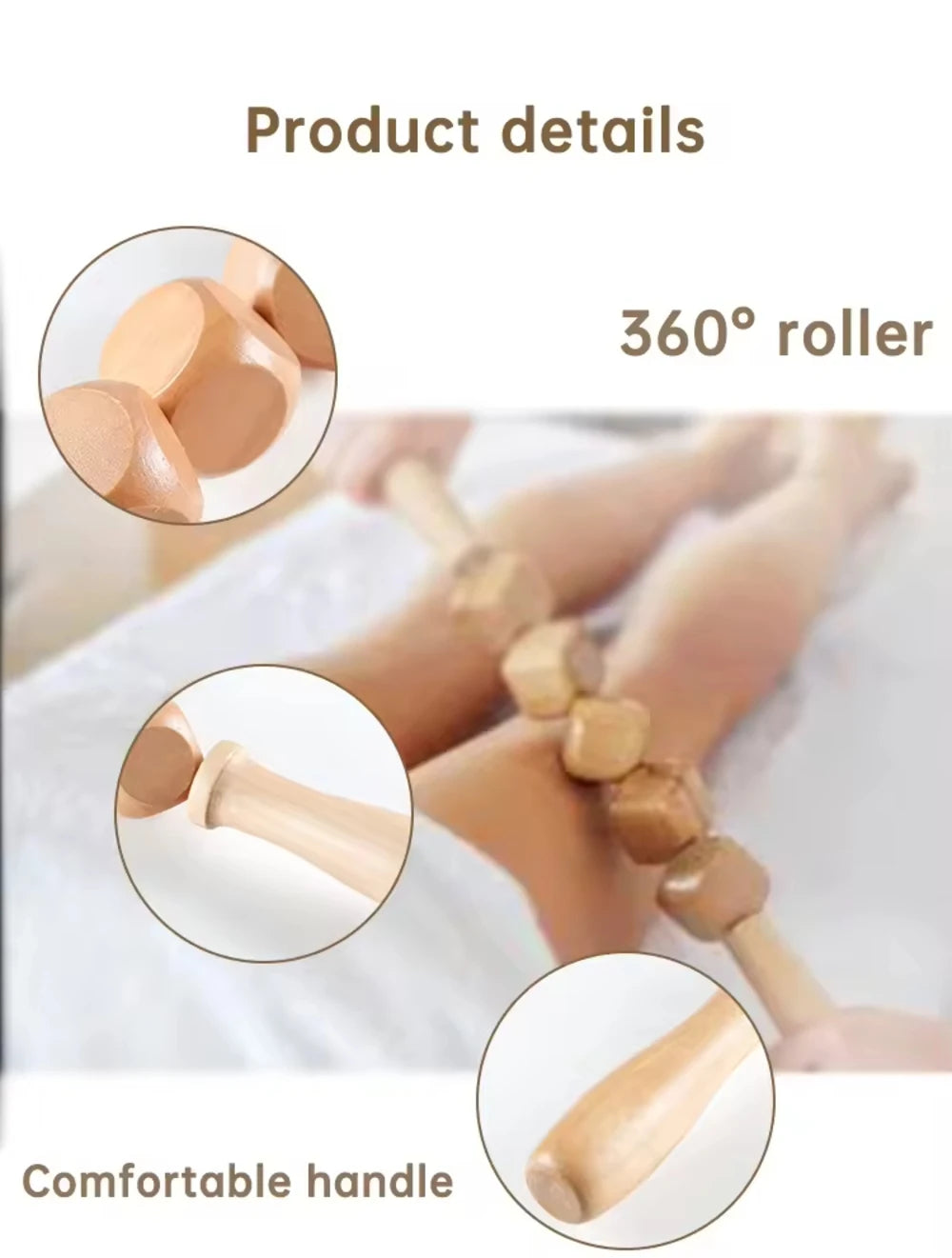 Wooden Guasha Massage Wood Tool Scalp Massager Full Body Muscle Pain Relief Therapy Wood Therapy Massage Tools Set