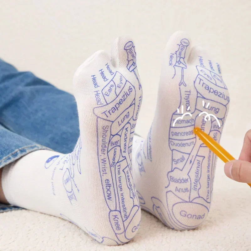 Physiotherapy Foot Care Massage Relieve Tired Feet Sock Acupressure Foot Massager Reflexology Socks Foot Acupoint Massage Tool